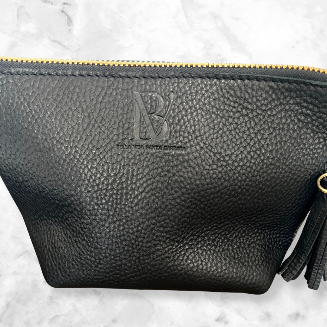 BV Large Leather Cosmetic Bag or Clutch